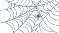Spiderweb with Spider Delicate Nature Element Illustration, vector design Generative AI Royalty Free Stock Photo