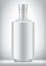 Glass bottle on Background. Non-transparent version with White Foil.