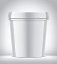 Plastic Cup for Ice Cream on Background. Glossy version.