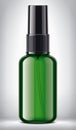 Spray bottle on background. Glossy surface, non-transparent cap version. Royalty Free Stock Photo