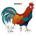 Vector image of gallic rooster