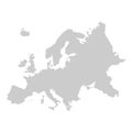 Detailed vector map of Europe Royalty Free Stock Photo
