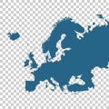 Detailed vector map of Europe Royalty Free Stock Photo