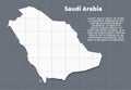 Vector map Saudi Arabia, Asia outline country