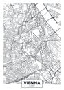 Detailed vector poster city map Vienna Royalty Free Stock Photo