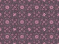 Detailed vector seamless pattern with flower ornament