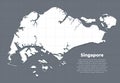 Vector islands Asia map country Singapore template