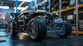 Close-Up of a High-Tech RC Car in a Workshop