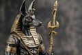 Ancient egyptian anubis statue closeup Royalty Free Stock Photo