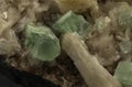 Detailed View of Apophyllite and Stilbite Specimen, Highlighting Natural Crystal Patterns