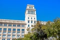 A detailed view of the architecture of the luxury hotel on the Plaza Catalunya, Barcelona, Spain Royalty Free Stock Photo