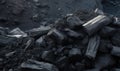 Detailed view of bituminous coal formation Creating using generative AI