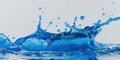 A detailed view of a blue water splash Royalty Free Stock Photo