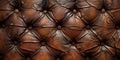 Close-Up of Brown Leather Chair Royalty Free Stock Photo