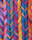Close up of Multi Colored Yarn Royalty Free Stock Photo