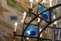 Detailed view of the ceiling of the 17th century Kupa Synagogue in Kazimierz, the historic Jewish quarter of Krakow, Poland Royalty Free Stock Photo