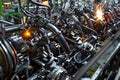 Intricate Automotive Engine Parts and Machinery in a Modern Manufacturing Facility