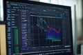Detailed view of a computer screen showing a Python script dedicated to data cleaning and preprocessing, emphasizing technical Royalty Free Stock Photo