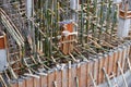 Construction Site with Formwork and Rebars Royalty Free Stock Photo
