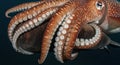 Close-up of a Cuttlefish with Tentacles and Suction Cups Royalty Free Stock Photo