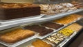 Detailed view of desserts-in-bakery-case