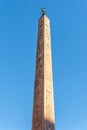 Detailed view of Egyptian obelisk. Part of Four Rivers Fountain on the Piazza Navona, Rome, Italy Royalty Free Stock Photo
