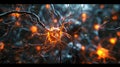 Detailed View of Electrical Signals in Neurons