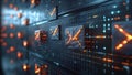 Detailed view of email inbox with messages marked as malware showing internet threats. Concept
