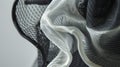 A detailed view of the fabrics sophisticated sensor system which can identify changes in breathing and send alerts to a