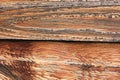 Detailed view of golden brown and weathered woodgrain