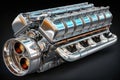 High-performance engine with innovative design and engineering in automotive technology Royalty Free Stock Photo