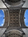 Ornate Underside of Arc de Triomphe, Paris Royalty Free Stock Photo