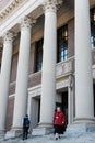 Detailed view of the main Harvard University library Royalty Free Stock Photo