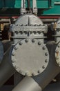 Detailed view of metal valves industries