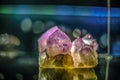 Detailed view of a mineral stone on blurred background Royalty Free Stock Photo
