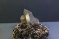 Detailed view of a mineral stone on blurred background Royalty Free Stock Photo