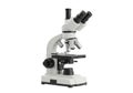 Detailed view of a modern compound microscope for scientific research and laboratory use Royalty Free Stock Photo