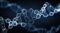 Detailed View of a Molecular Structure Showcasing a DNA Helix in a Digital Environment With a Futuristic Appearance Royalty Free Stock Photo