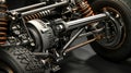 Detailed view of a motor vehicles suspension system components Royalty Free Stock Photo