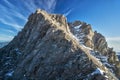 Detailed view of Mytikas, the highest mountain of Greece Royalty Free Stock Photo