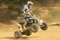 Detailed view od of rider in the quad jump Royalty Free Stock Photo