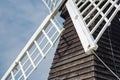 Detailed view of an old fashioned Windmill showing detail of the sales.