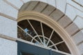 Detailed view of one of the many architectural doorways at the University, leading to the halls and library`s within the building.