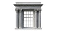 Ornate Marble Window with Corinthian Columns Royalty Free Stock Photo