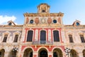 Detailed view of the Palace of the Parliament of Catalonia, Barcelona, Spain