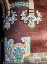 Detailed view of The Palau de la MÃÂºsica Catalana Palace of Catalan Music, by the architect LluÃÂ­s DomÃÂ¨nech i Montaner. Royalty Free Stock Photo