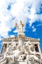 Detailed view of the Pallas Athene Fountain in front of the Austrian Parliament building Royalty Free Stock Photo