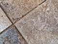 A detailed view of the patterns of kitchen floor tiles Royalty Free Stock Photo