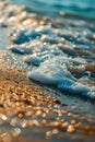 Close-Up of Wave on Beach