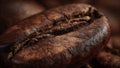 Closeup of roasted coffee bean texture Royalty Free Stock Photo